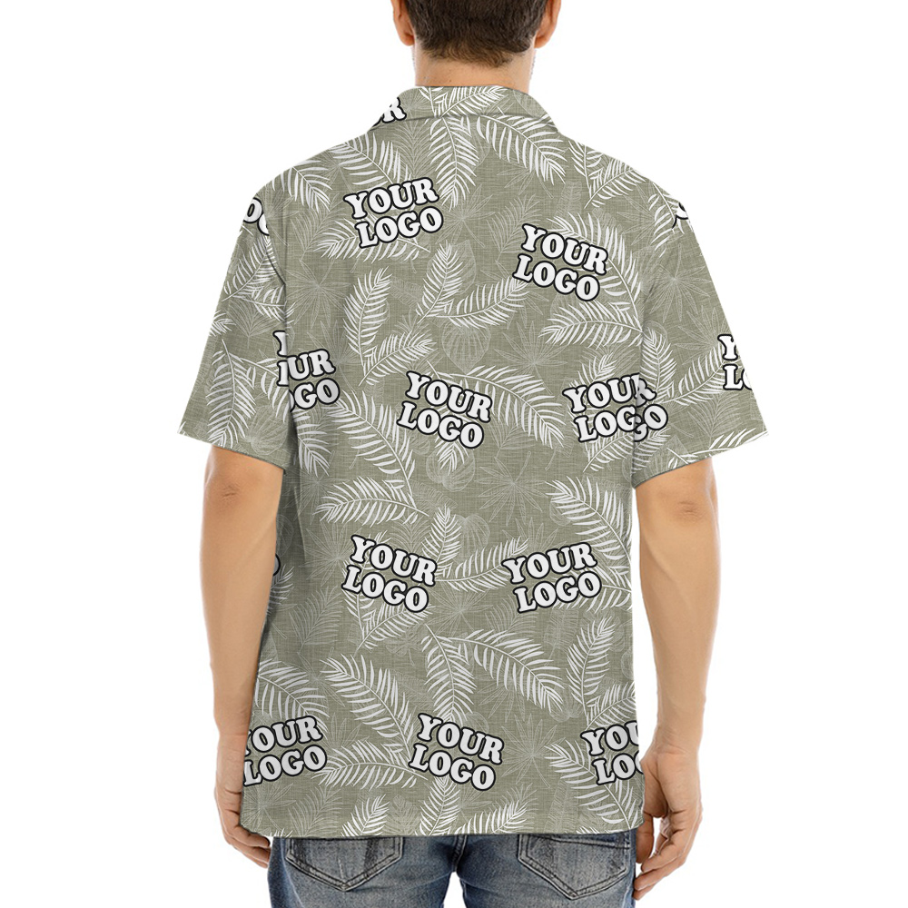 Simple Leave Style Hawaiian Shirt Custom Logo
