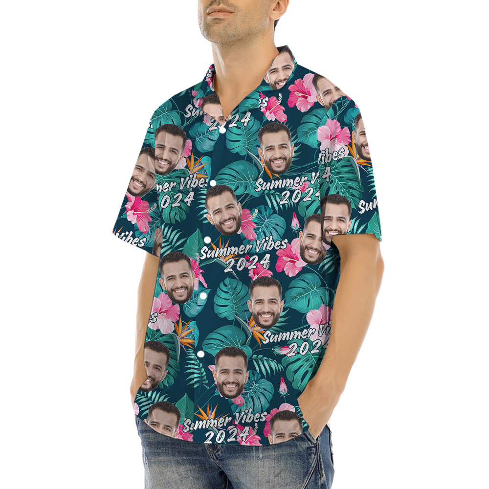 2024 Summer Vibe Tropical Shirt Custom 1-5 Faces