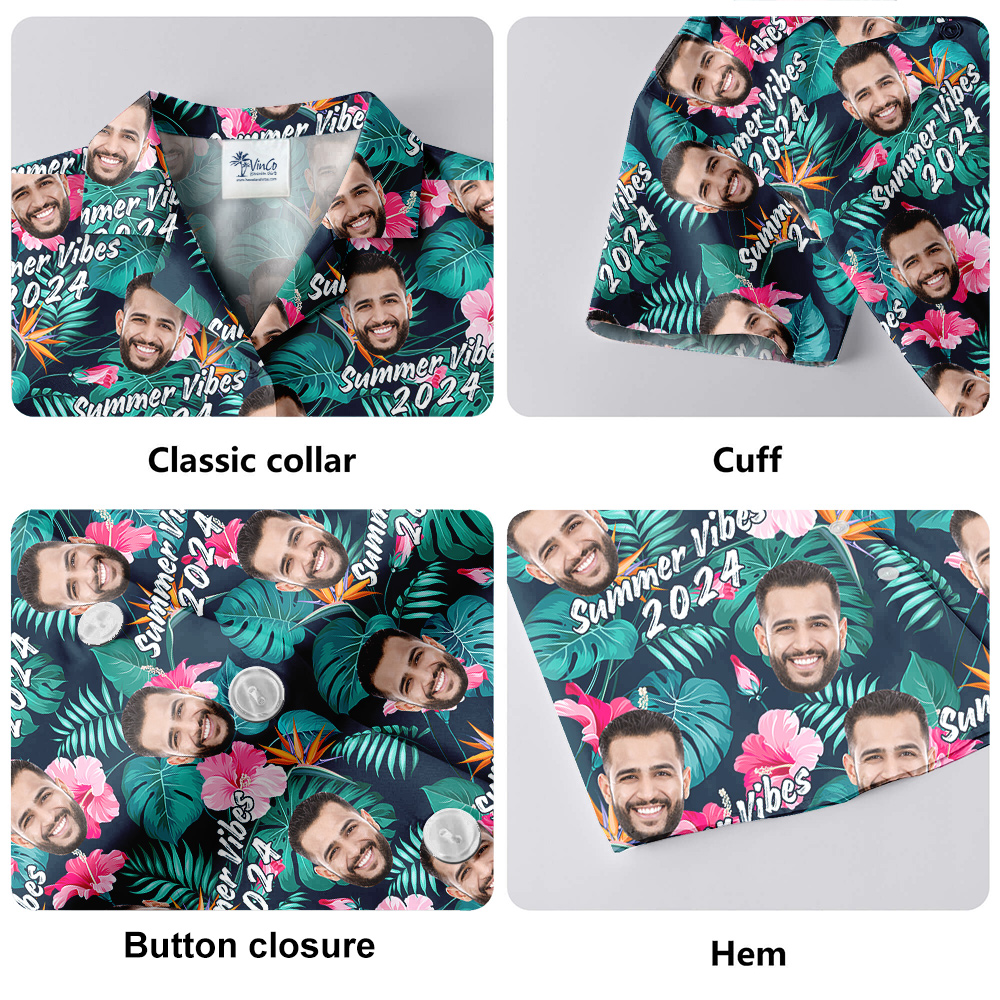 2024 Summer Vibe Tropical Shirt Custom 1-5 Faces