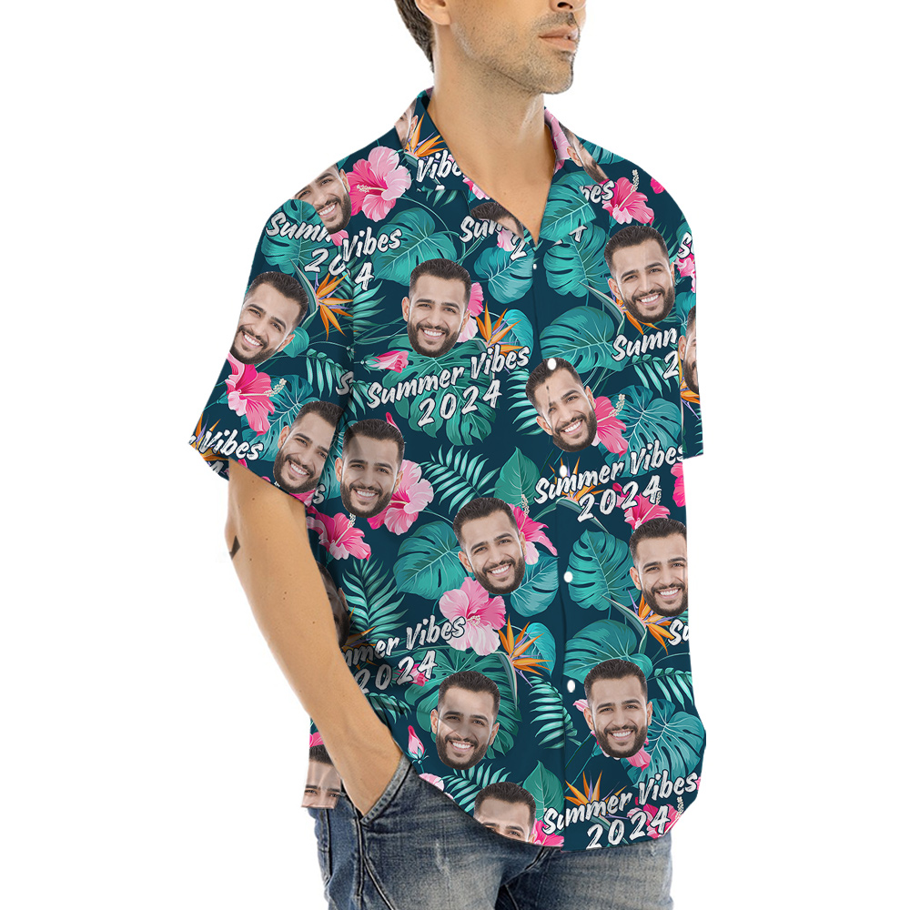 2024 Summer Vibe Tropical Shirt Custom 1-5 Faces