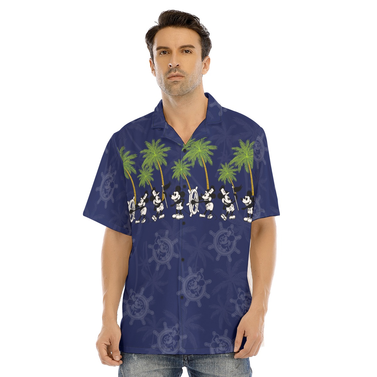 Vintage Mickey Steamboat Willie Men's Aloha Shirt - variant image 1