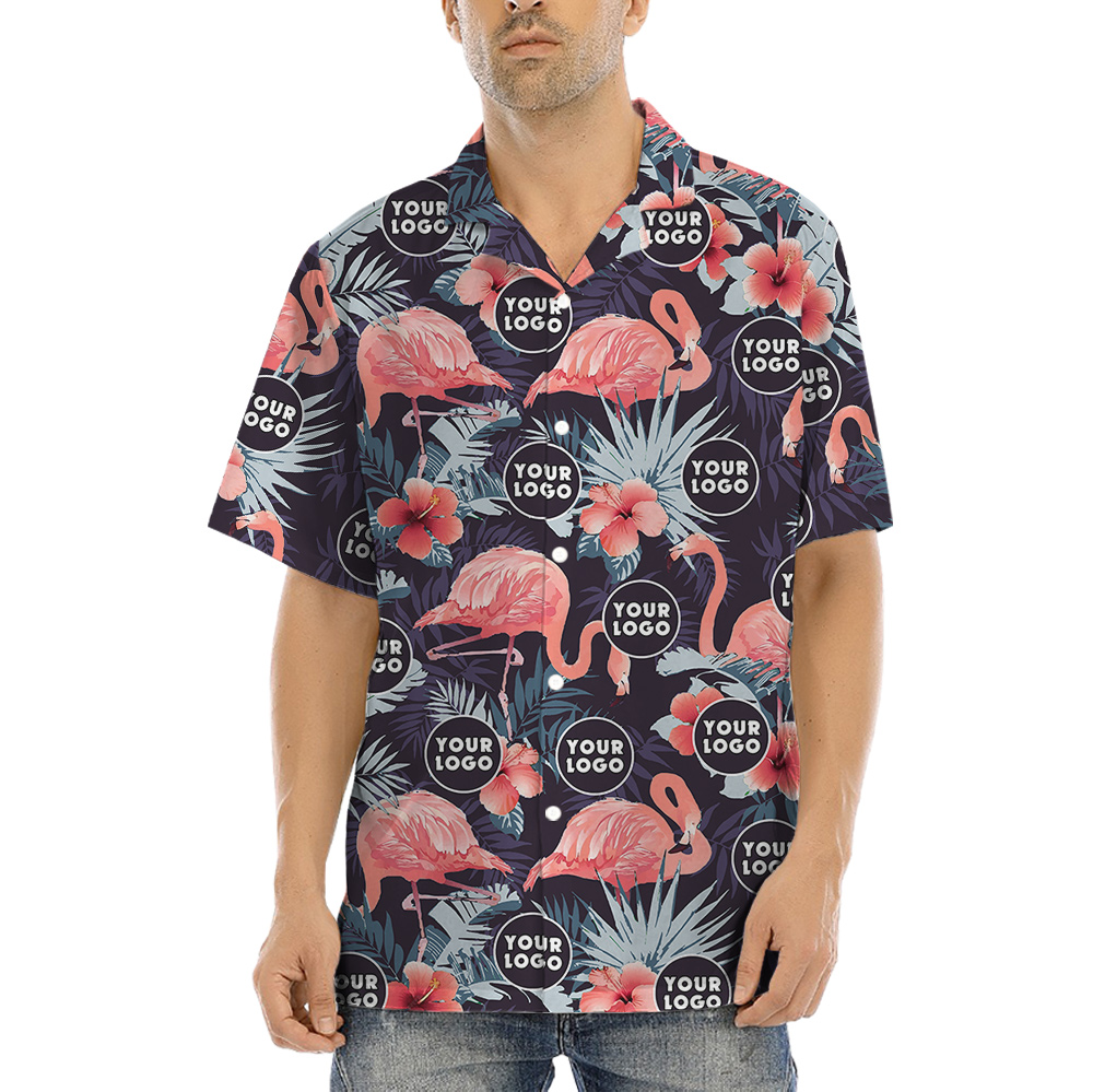 Tropical Flamingo Custom Face Hawaiian Shirt - variant image 1