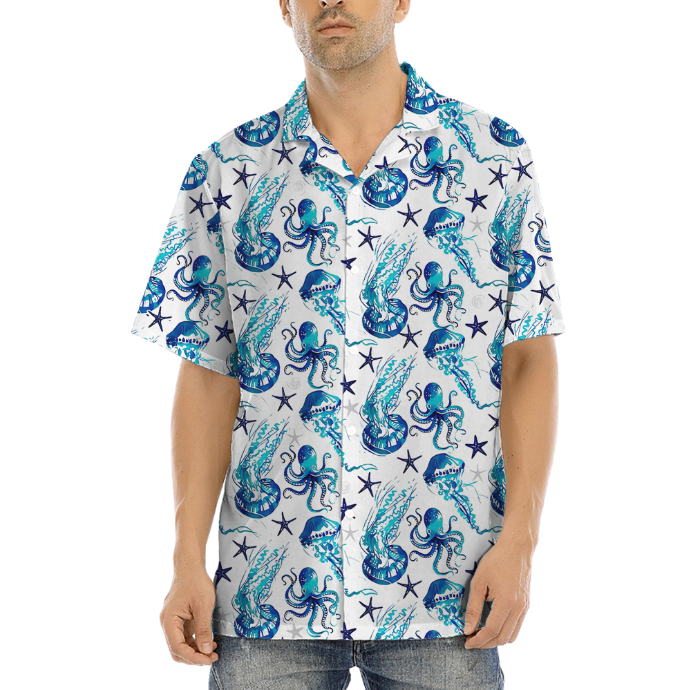 Jellyfish Blue Hawaiian Shirt - variant image 1