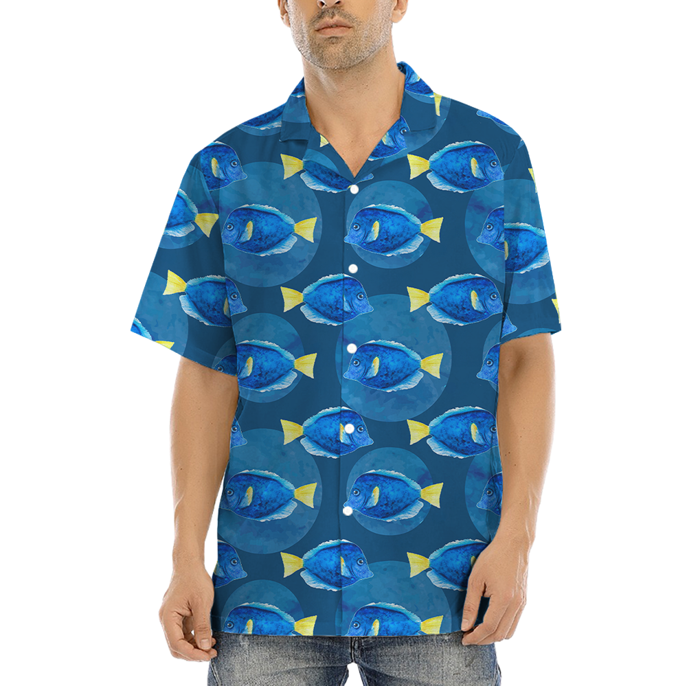 Sea Fish Blue Hawaiian Shirt - variant image 1