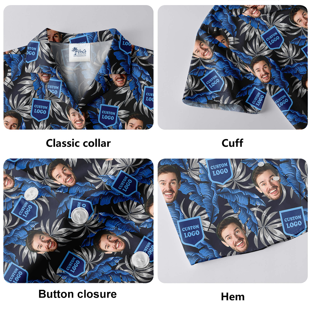Custom Face and Logo Hawaiian Shirt