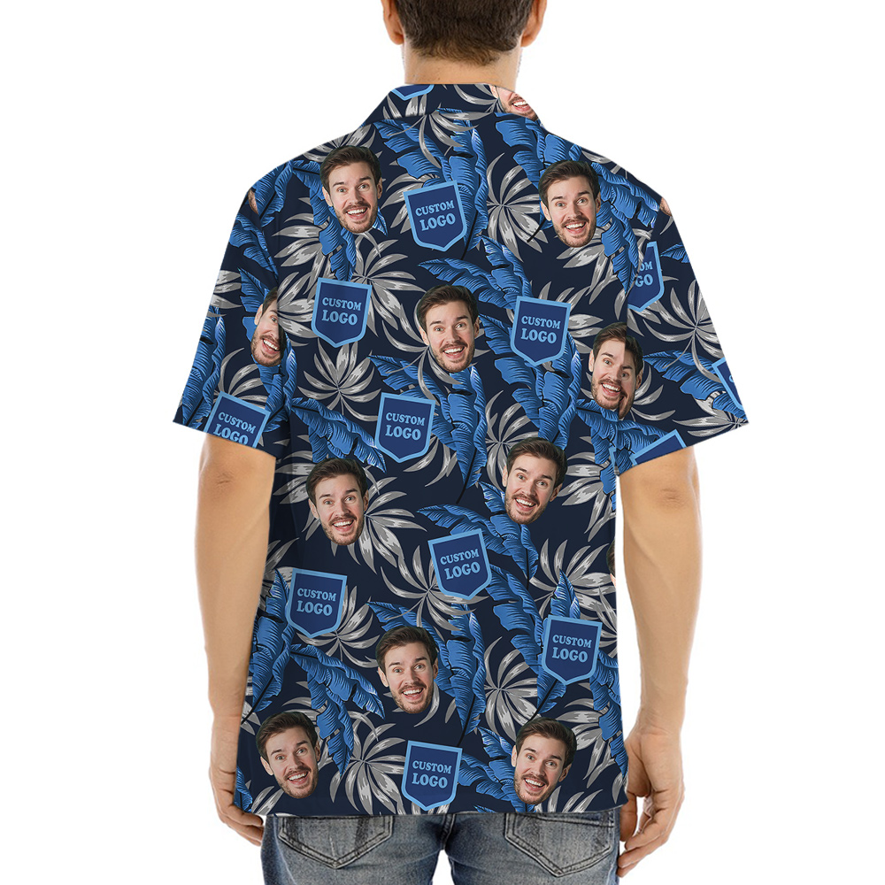 Custom Face and Logo Hawaiian Shirt