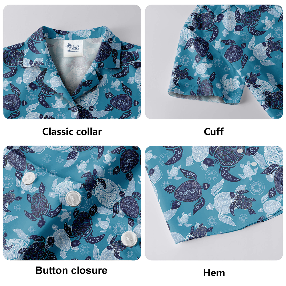 Vintage Turtle Blue Hawaiian Shirt