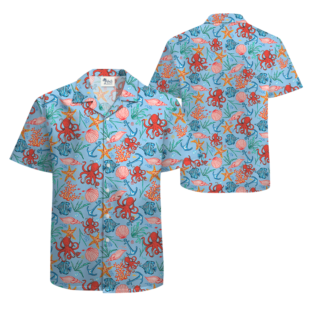 Octopus Sea Creatures Hawaiian Shirt