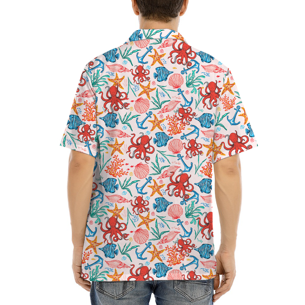 Octopus Sea Creatures Hawaiian Shirt
