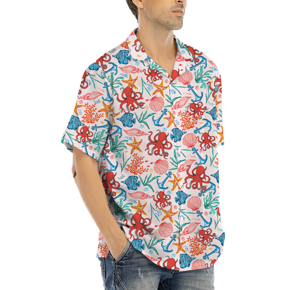 Octopus Sea Creatures Hawaiian Shirt