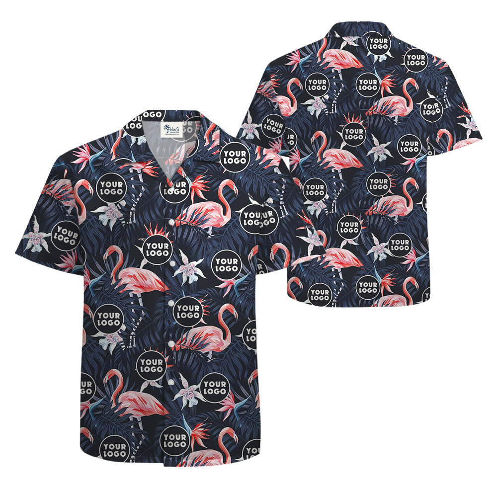 Matching Team Hawaiian Shirt Flamingo Theme