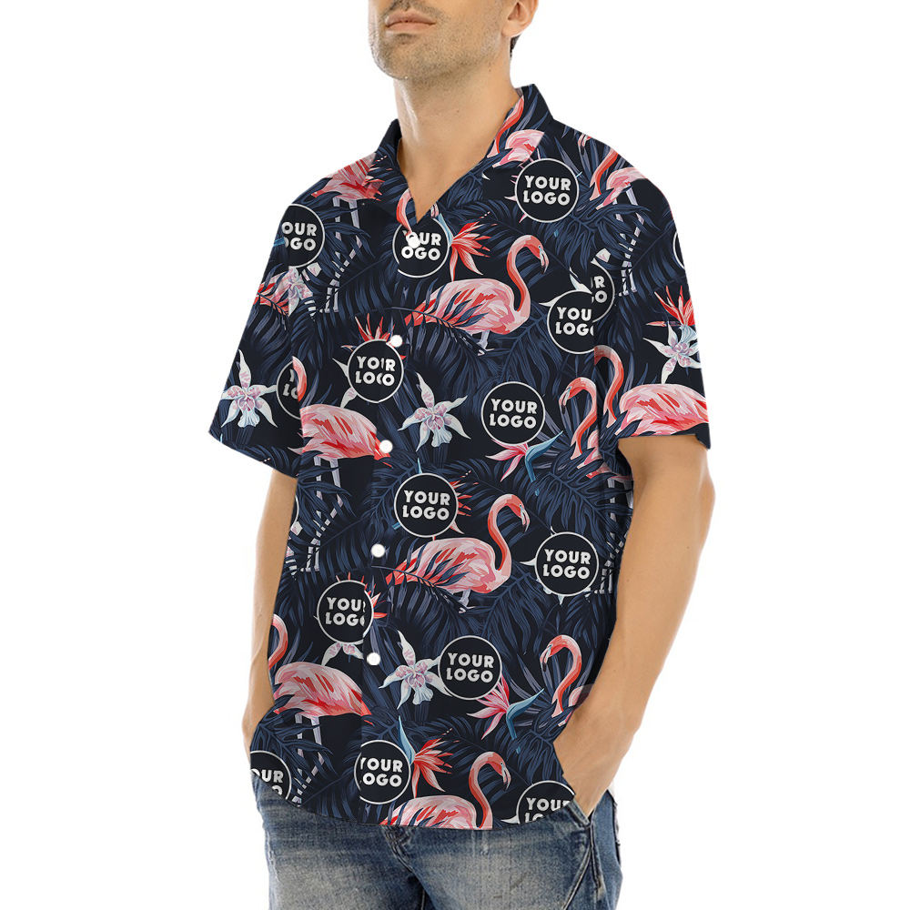 Matching Team Hawaiian Shirt Flamingo Theme