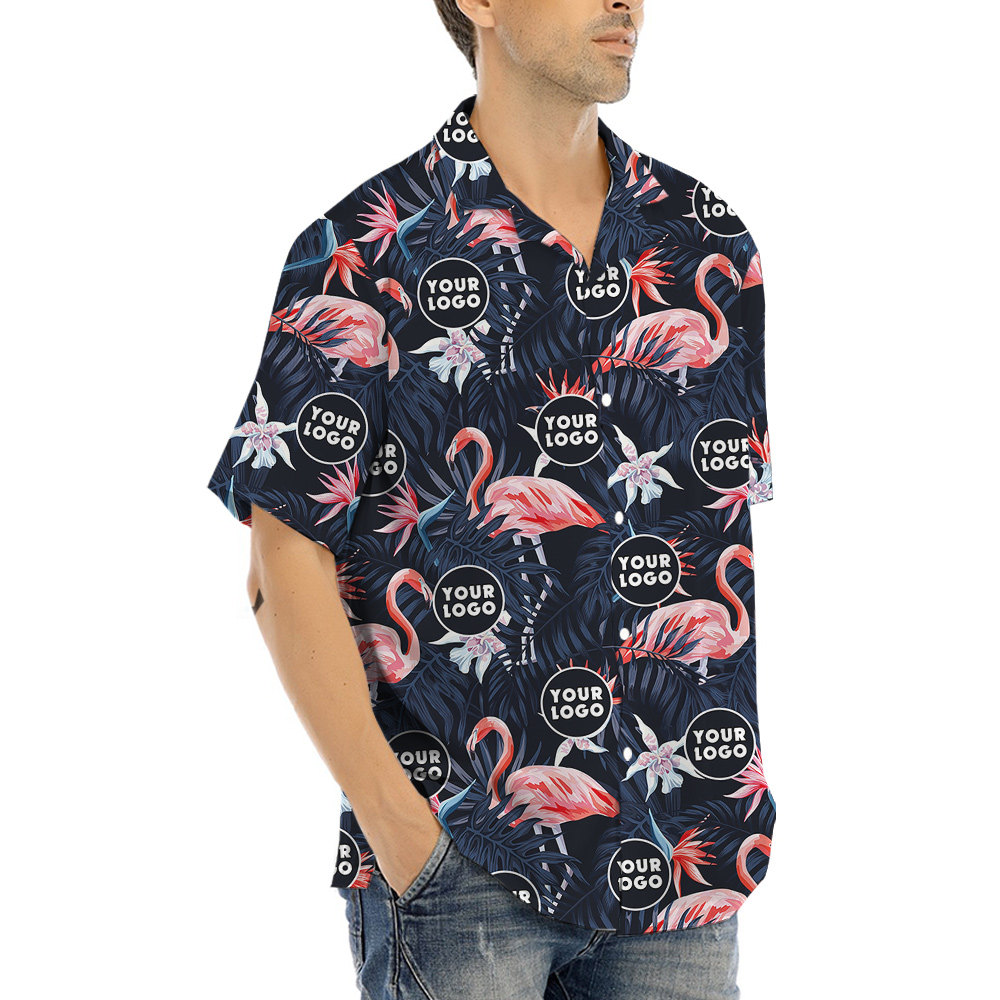 Matching Team Hawaiian Shirt Flamingo Theme