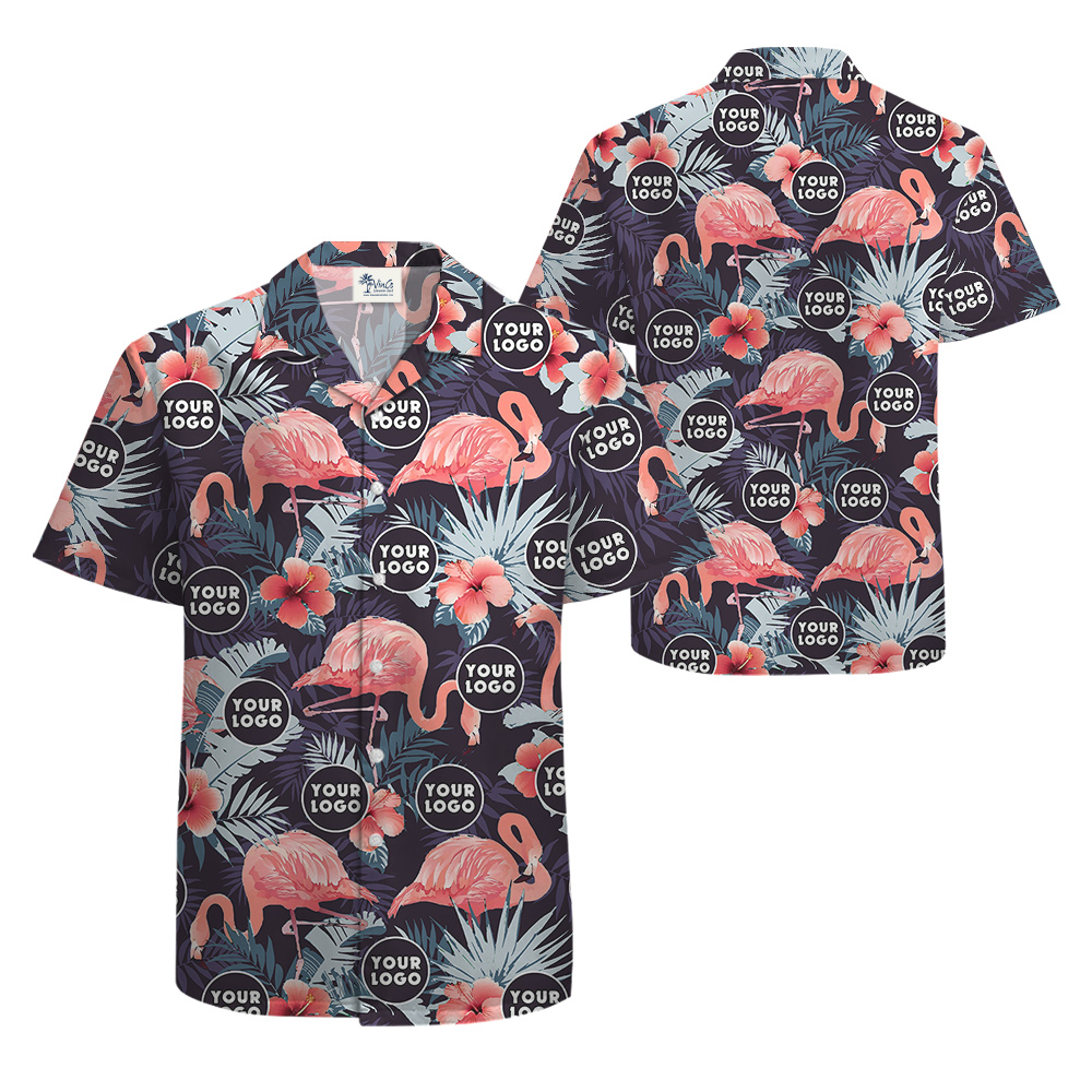 Tropical Flamingo Custom Face Hawaiian Shirt
