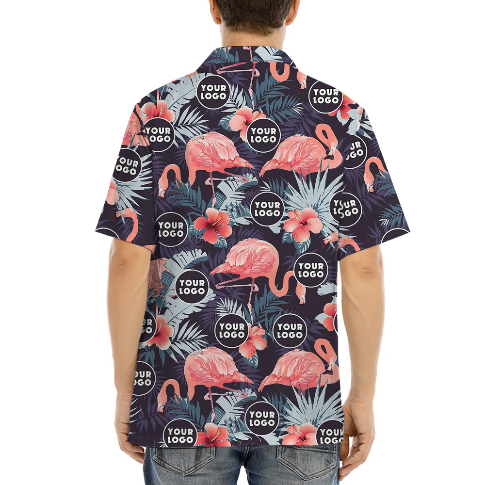 Tropical Flamingo Custom Face Hawaiian Shirt