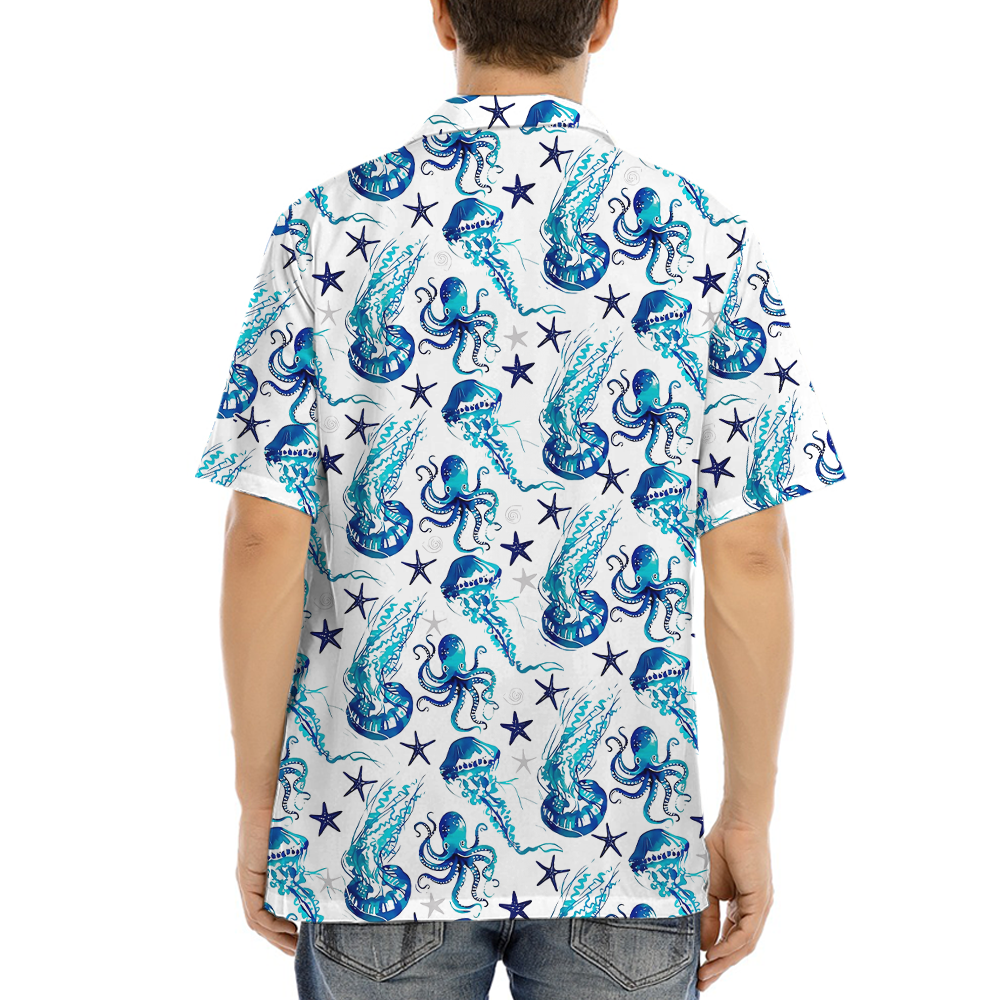 Jellyfish Blue Hawaiian Shirt