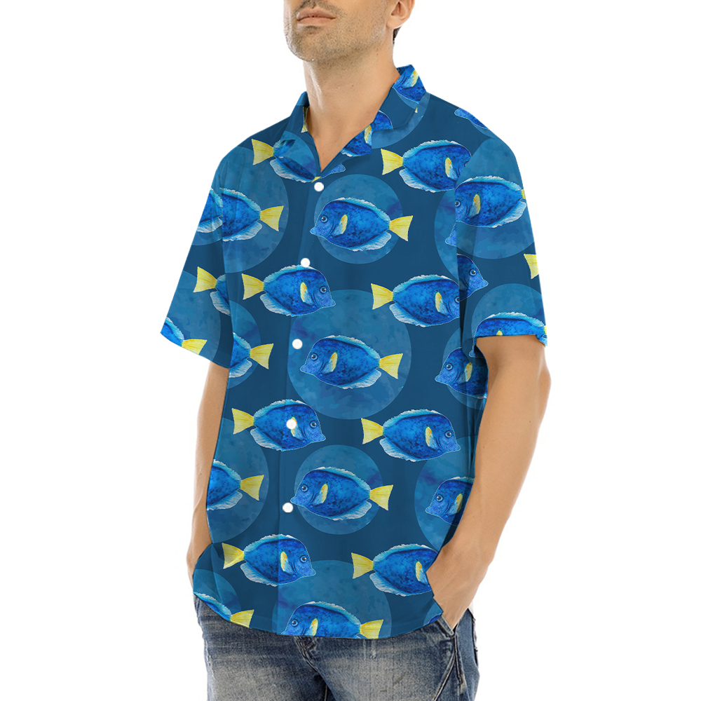Sea Fish Blue Hawaiian Shirt