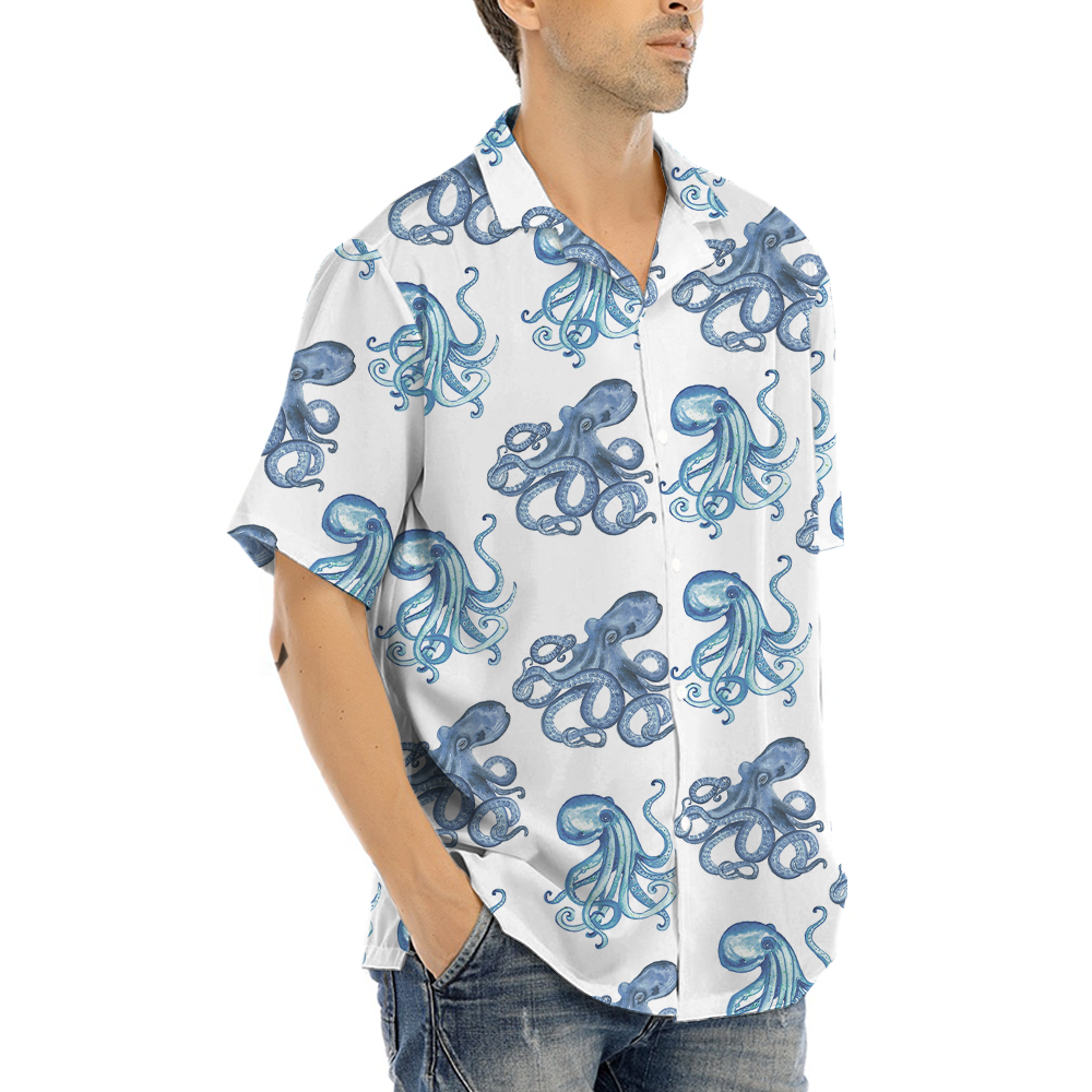 Blue Octopus Hawaiian Shirt