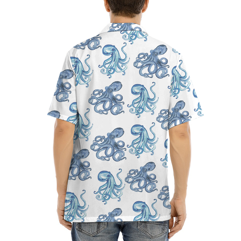 Blue Octopus Hawaiian Shirt
