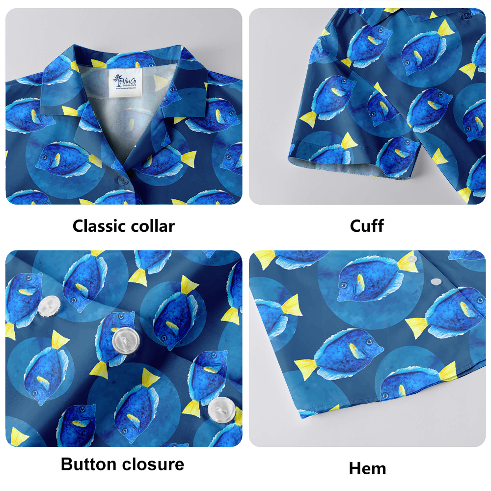 Sea Fish Blue Hawaiian Shirt