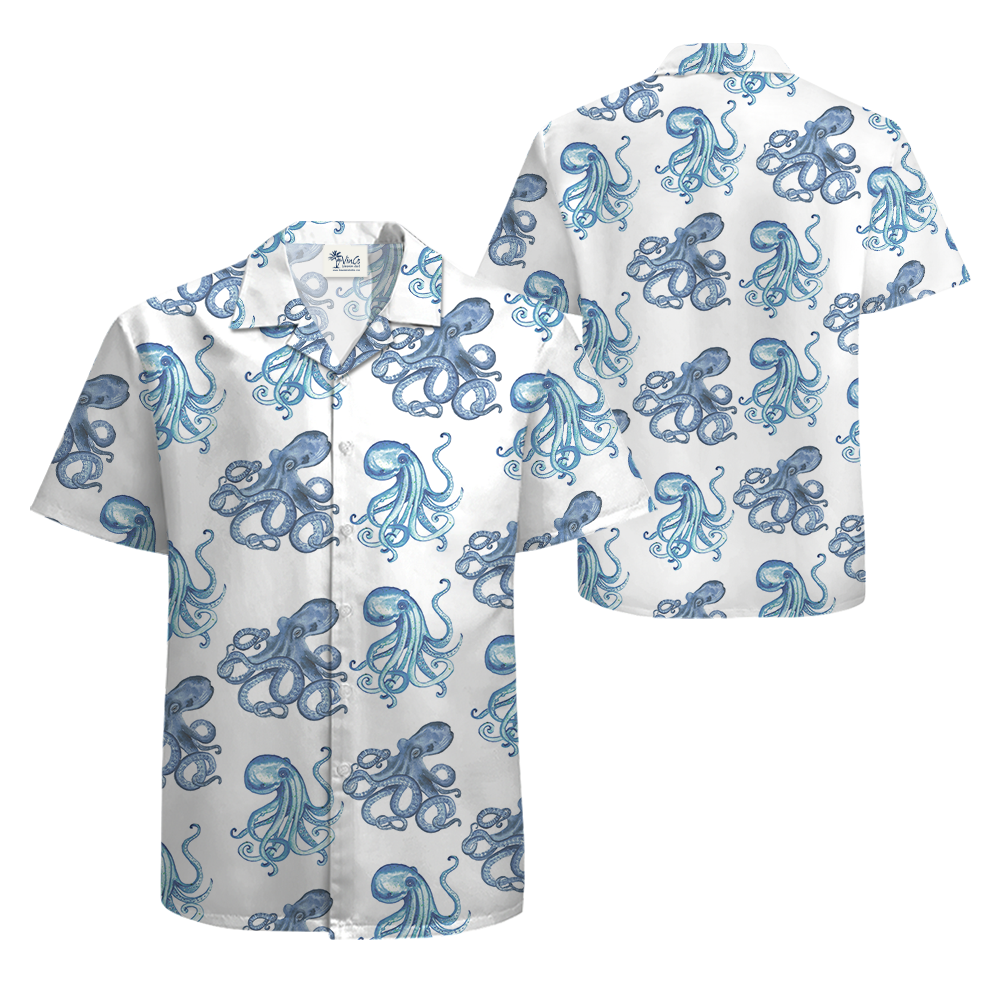 Blue Octopus Hawaiian Shirt