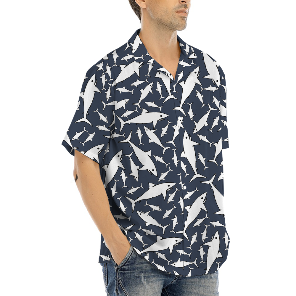 Classic Shark Navy Aloha Shirt