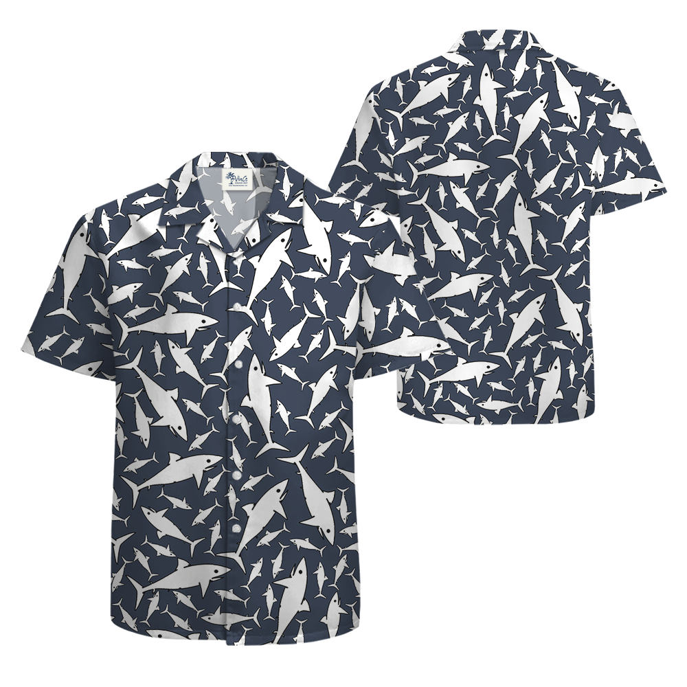 Classic Shark Navy Aloha Shirt
