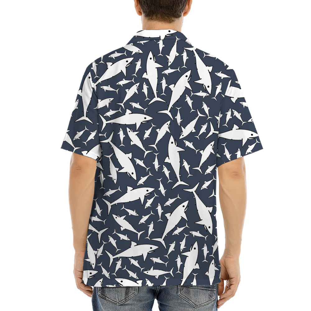 Classic Shark Navy Aloha Shirt