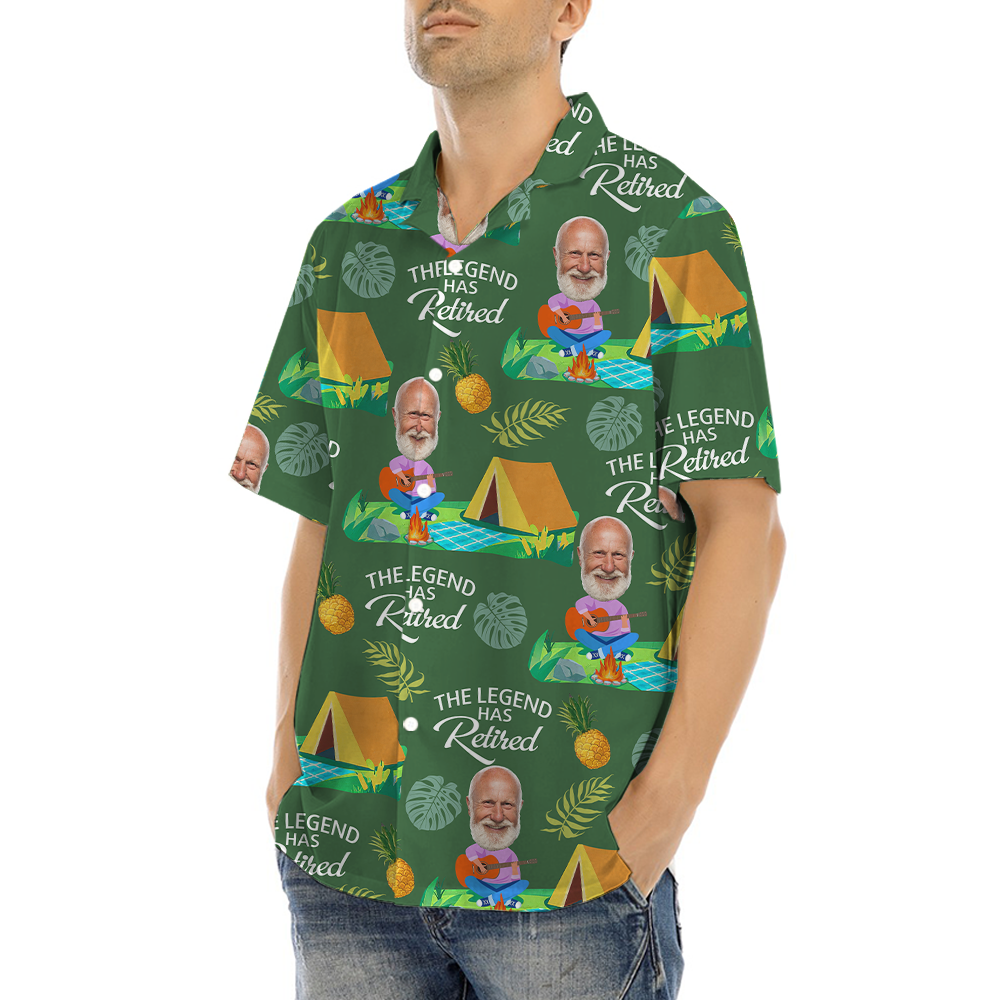 The Legend Has Retired Custom Face Hawaiian Shirt