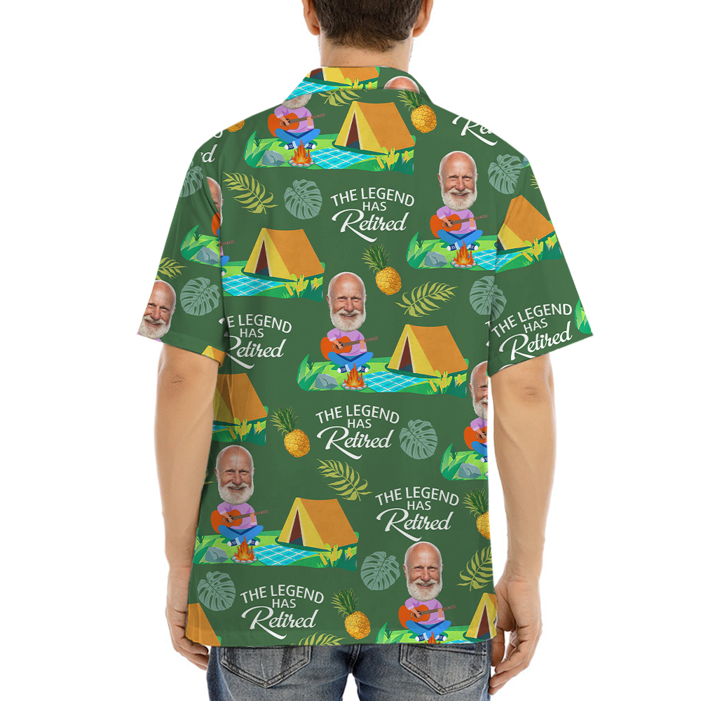 The Legend Has Retired Custom Face Hawaiian Shirt