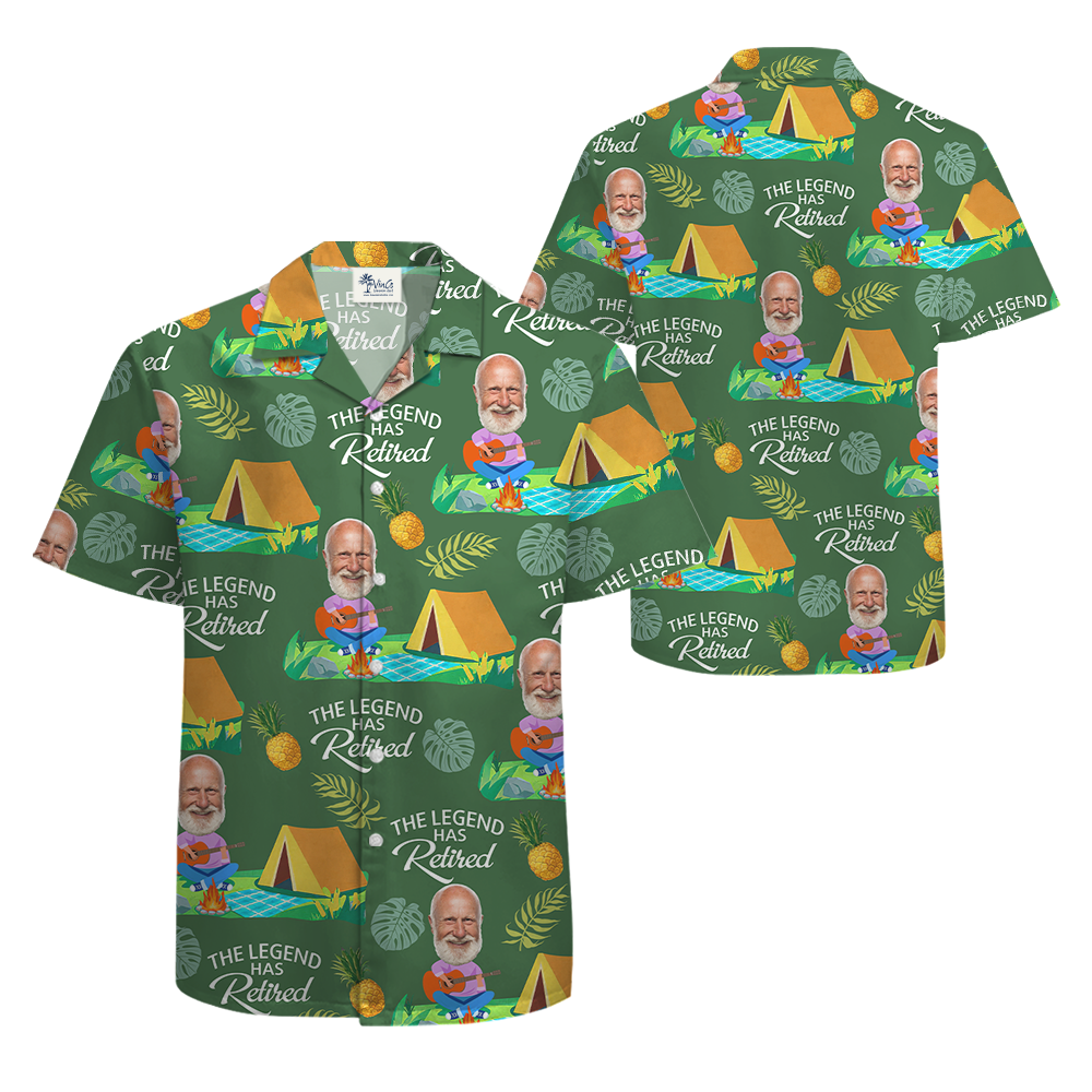 The Legend Has Retired Custom Face Hawaiian Shirt