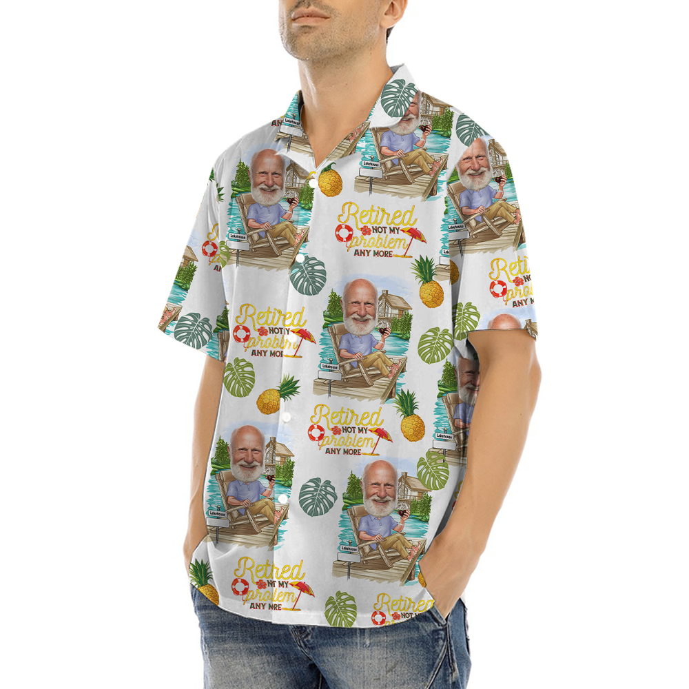 Retirement Gift Ideas Custom Face Hawaiian Shirt