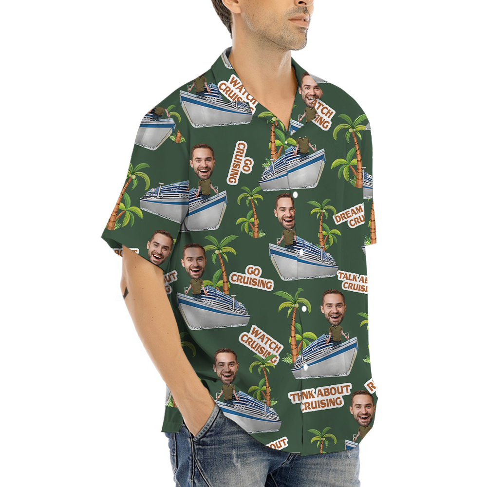 Go Cruising Custom Face Hawaiian Shirt