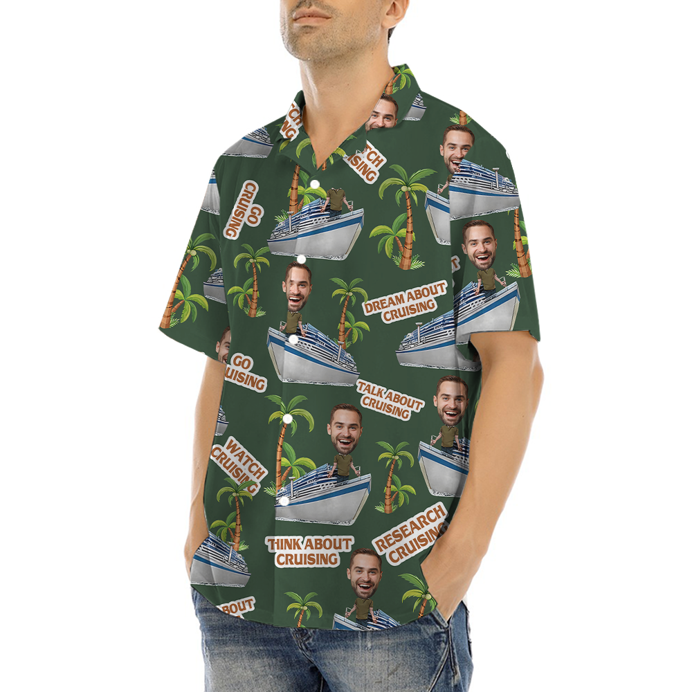 Go Cruising Custom Face Hawaiian Shirt