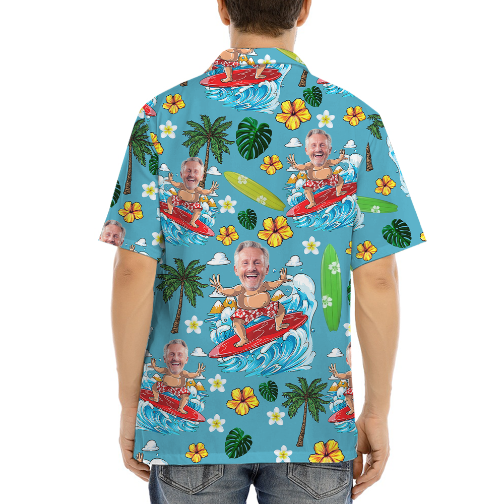 Funny Retirement Gift Custom Face Hawaiian Shirt