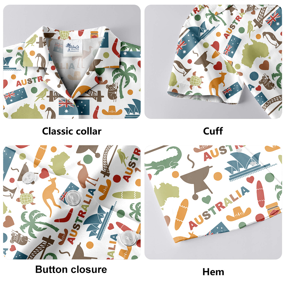 Signature Aussie Motif Hawaiian Shirt