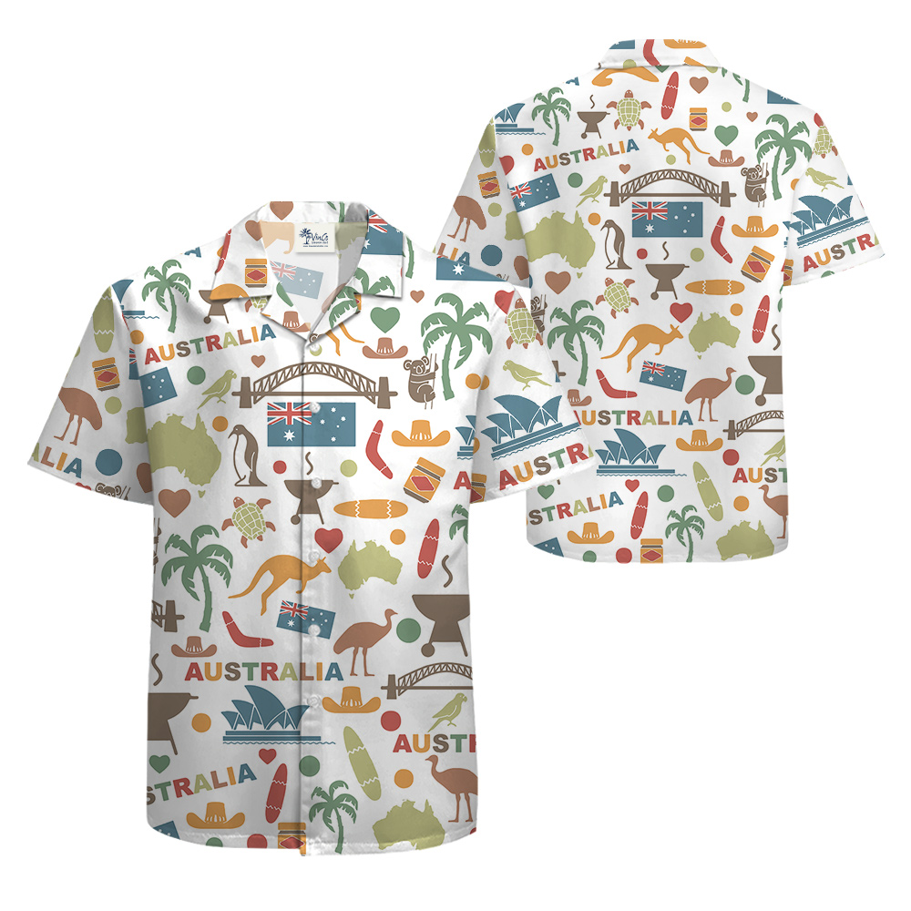 Signature Aussie Motif Hawaiian Shirt