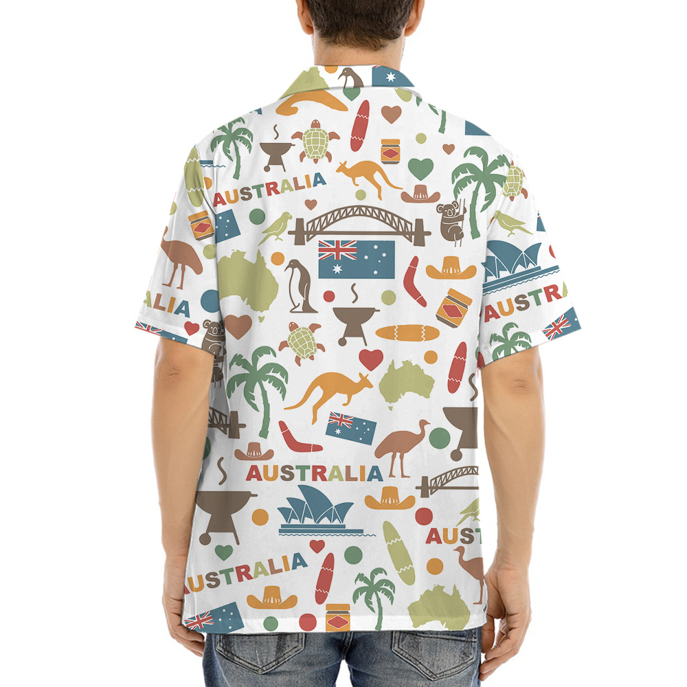 Signature Aussie Motif Hawaiian Shirt