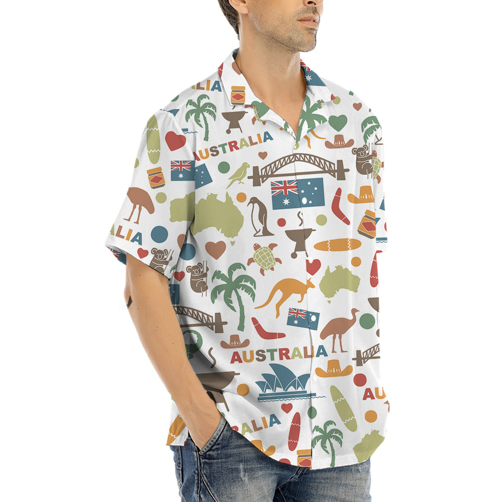 Signature Aussie Motif Hawaiian Shirt