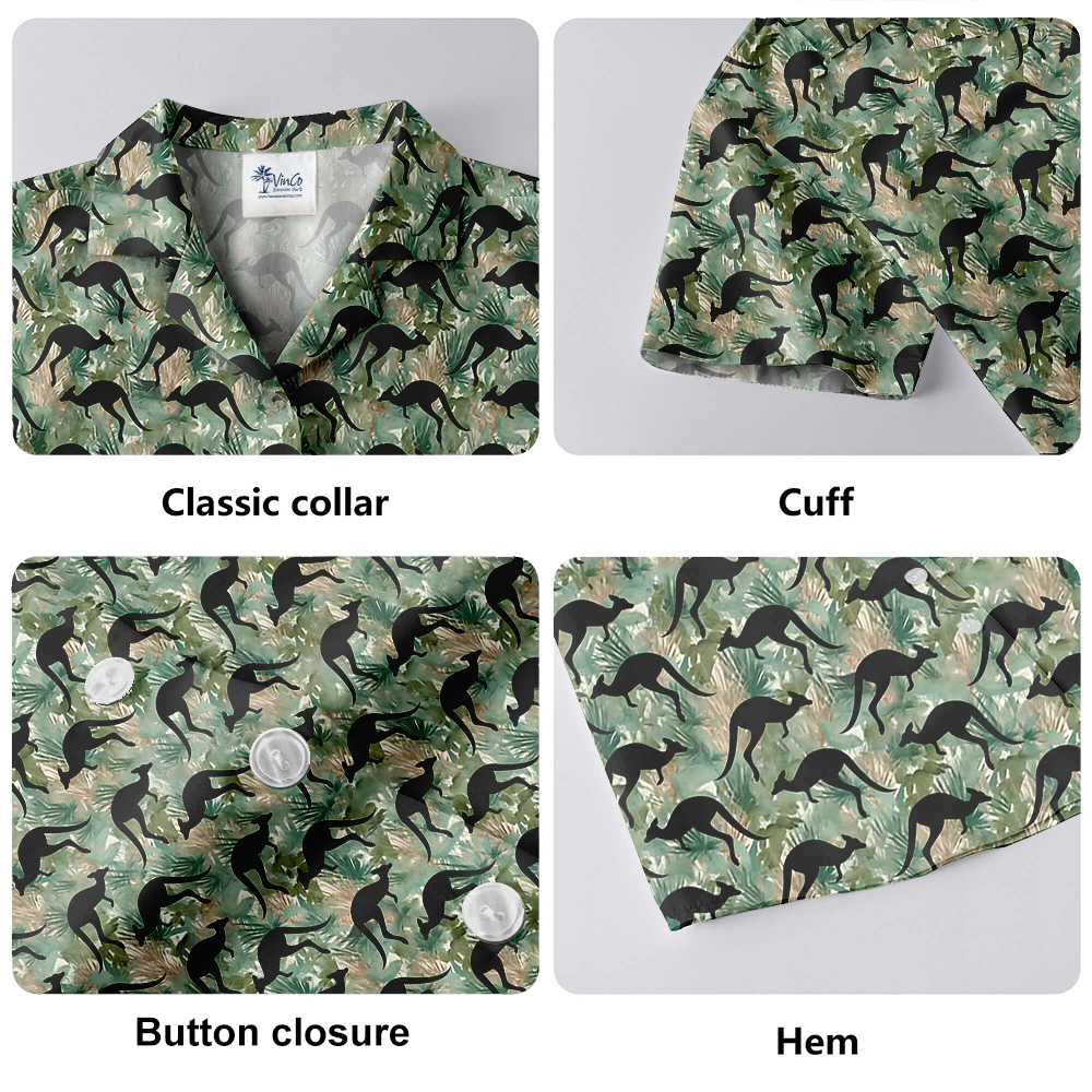 Kangaroo Camouflage Hawaiian Shirt