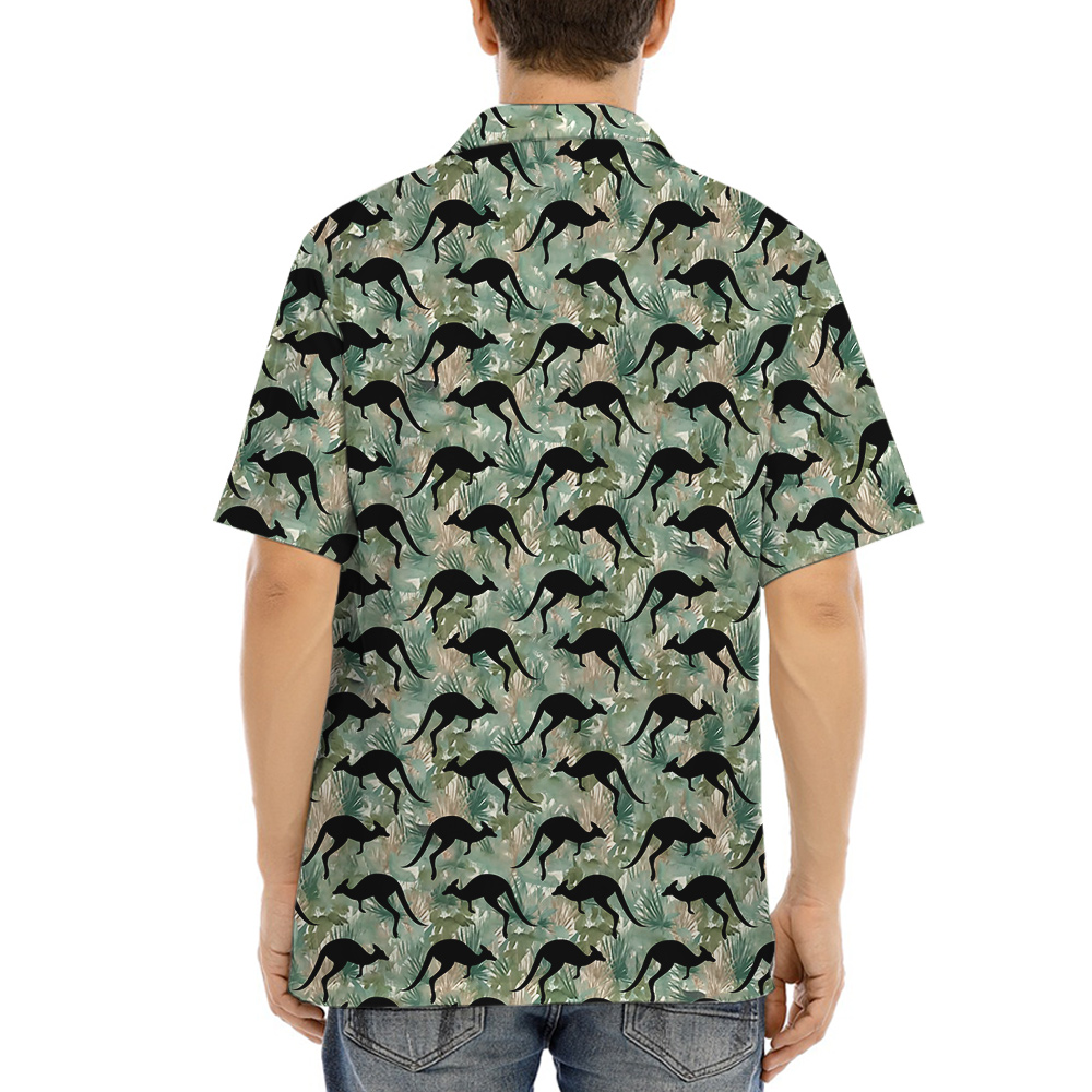 Kangaroo Camouflage Hawaiian Shirt