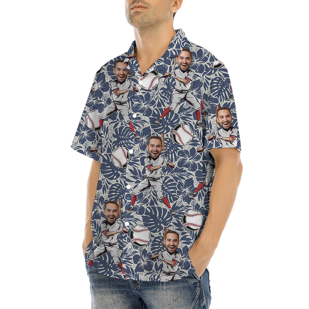 Custom Face Baseball Hawaiian Shirt