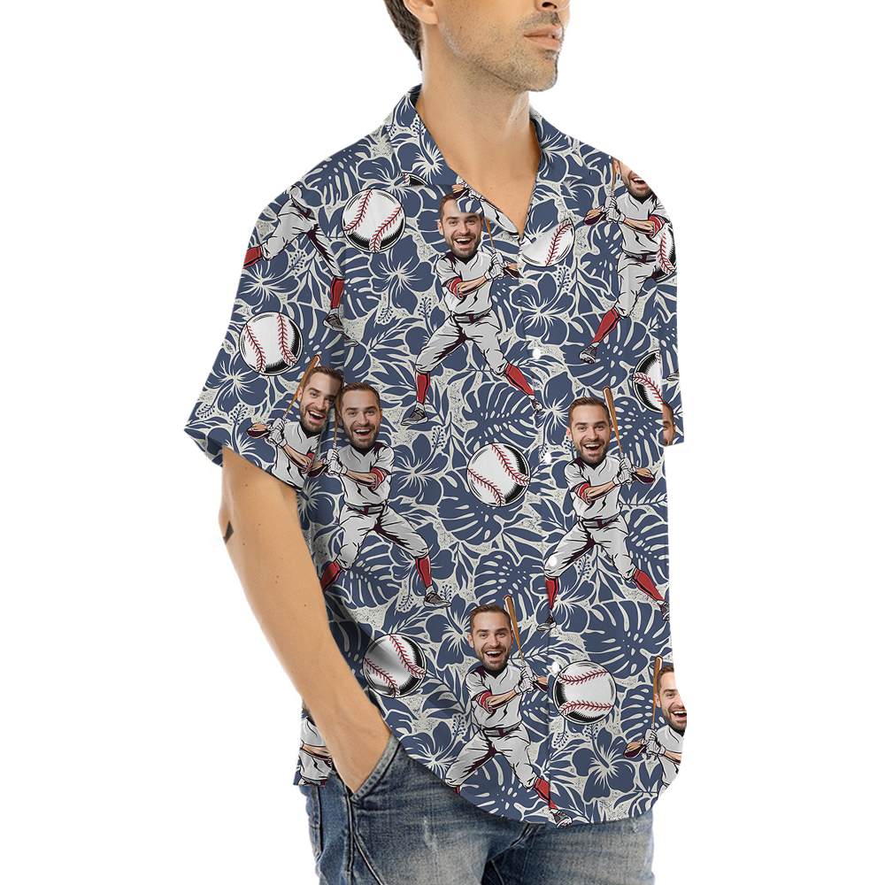 Custom Face Baseball Hawaiian Shirt