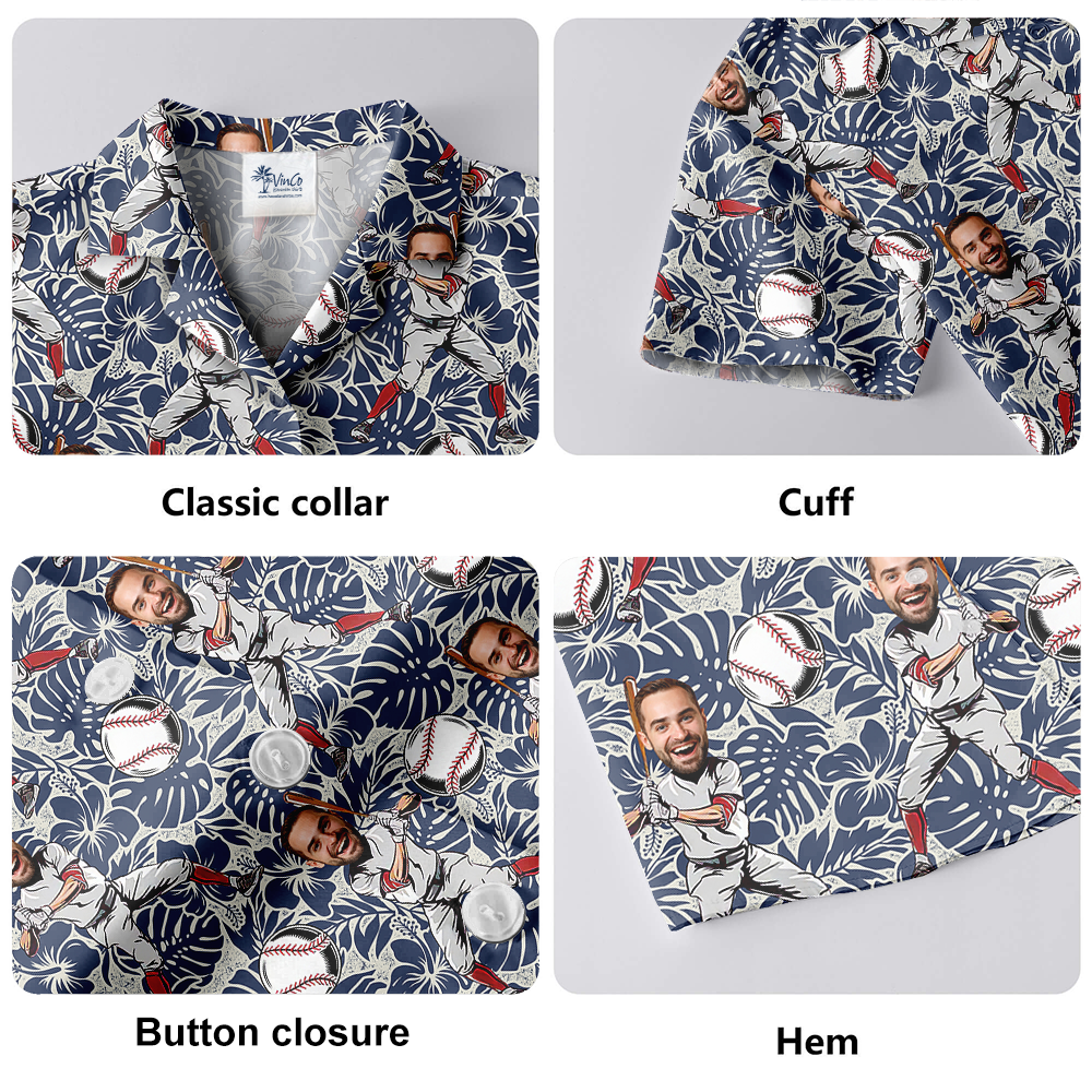 Custom Face Baseball Hawaiian Shirt