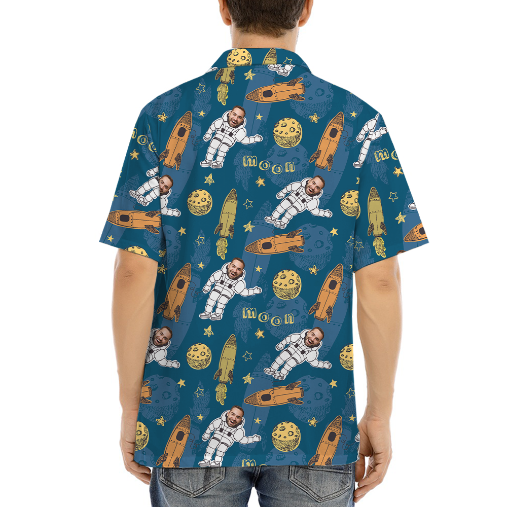 Custom Face Astronaut Hawaiian Shirt