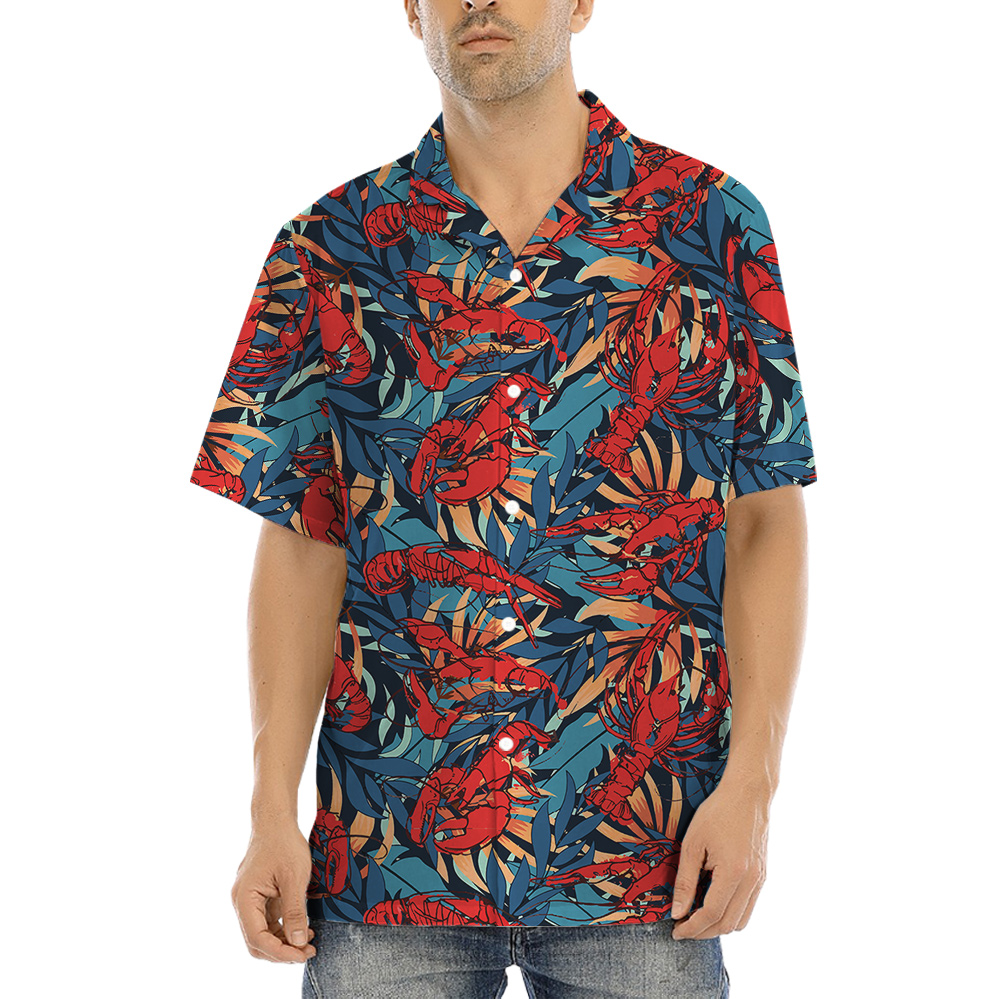 Tropical Lobster Theme Hawaiian Shirt for Men - variant image 1