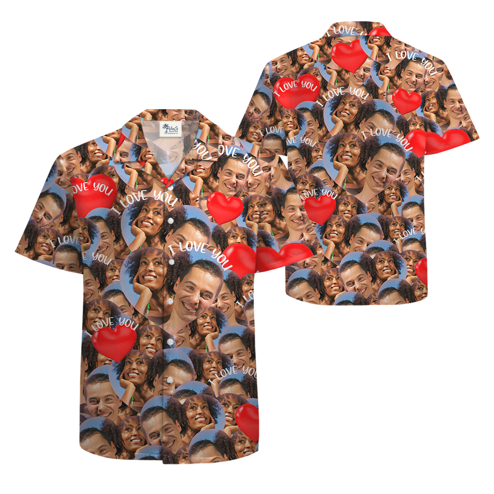 [6 Designs] Custom Hawaiian Shirt With Couple Faces