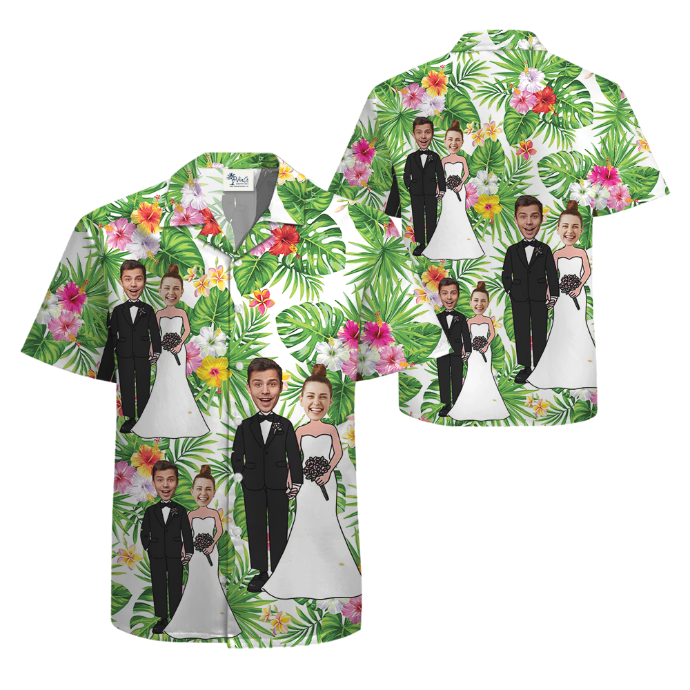 [6 Designs] Custom Hawaiian Shirt With Couple Faces