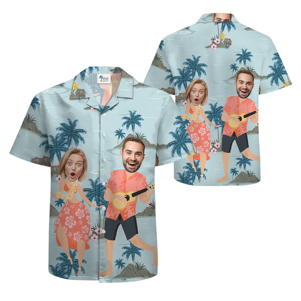 [6 Designs] Custom Hawaiian Shirt With Couple Faces