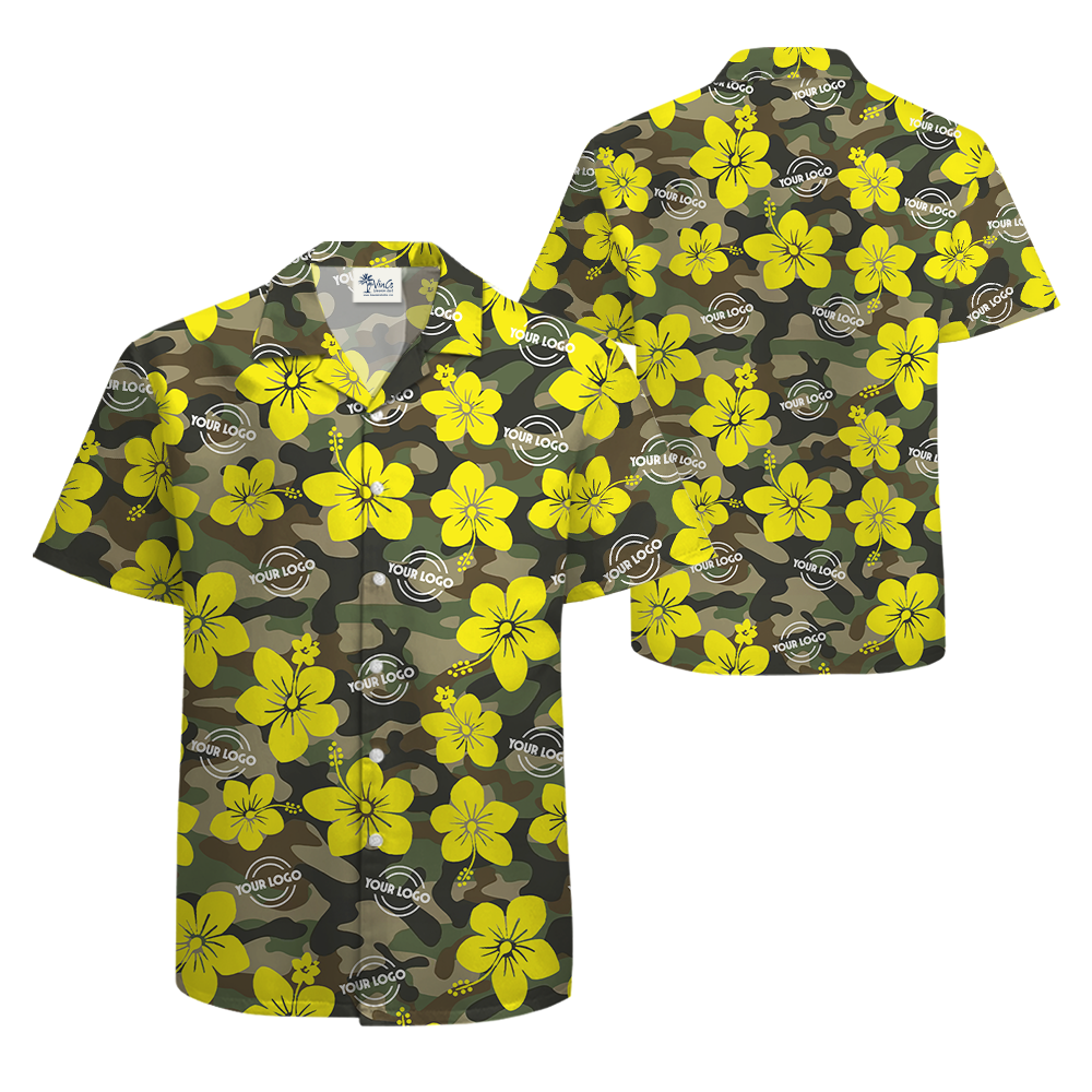[6 Designs] Custom Company Logo Tropical Hawaiian Shirt